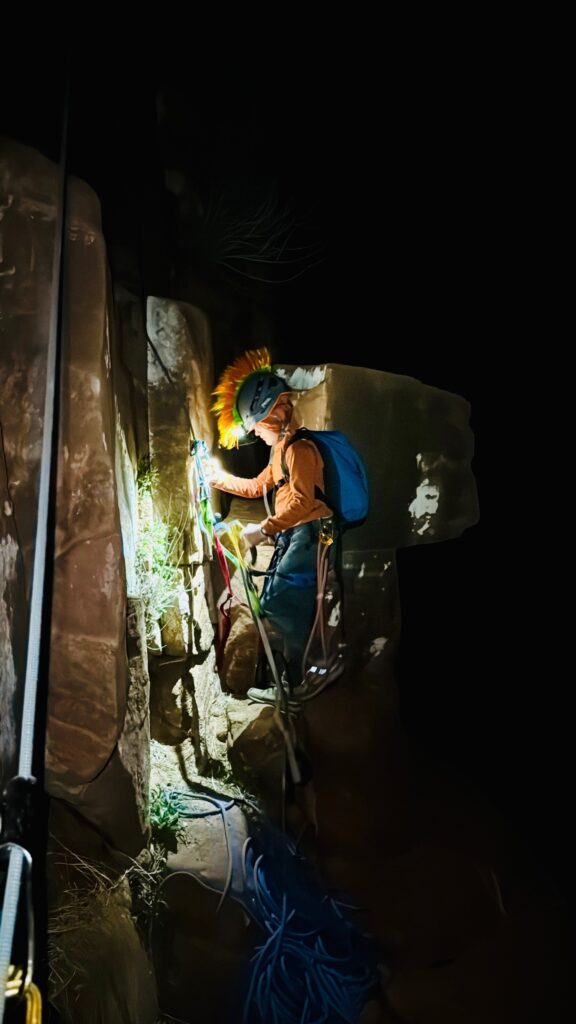 High Level Young Sylvan Evermore Patriotism on Moonlight Buttress